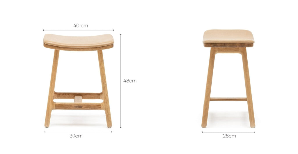 Odd Low Stool - Light Oak & Alabama Pecan.