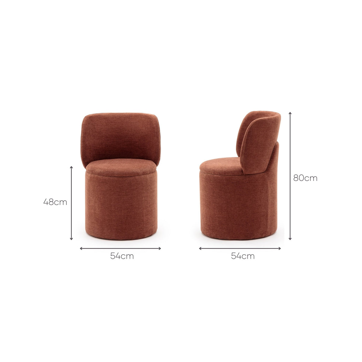 Odette Swivel Chair - Bordeaux