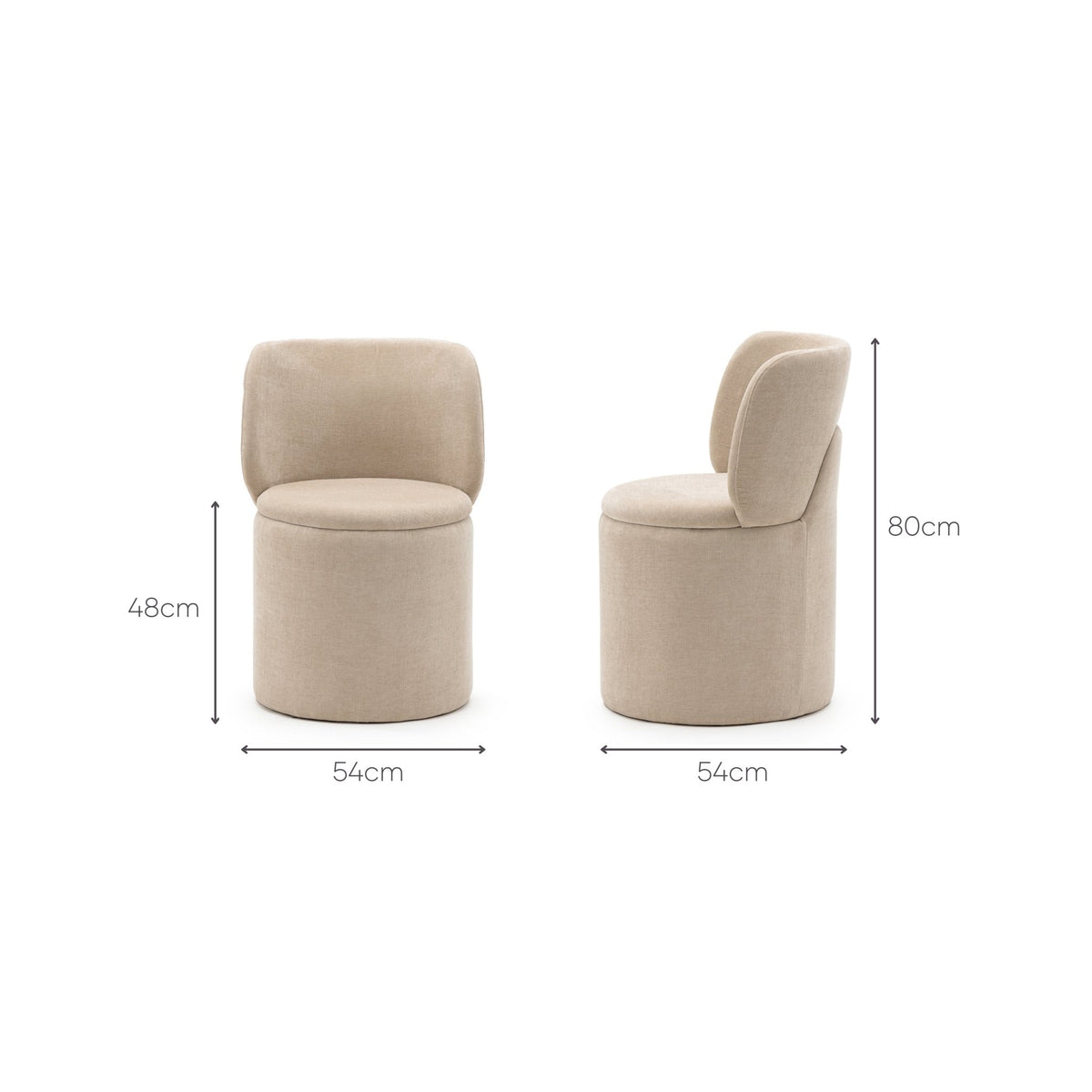 Odette Swivel Chair - Latte