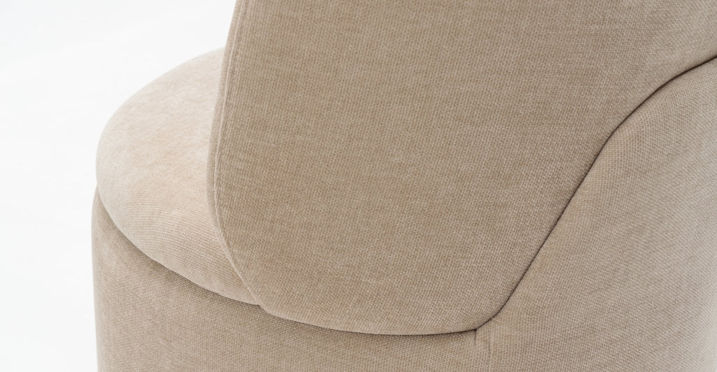 Odette Swivel Chair - Latte.