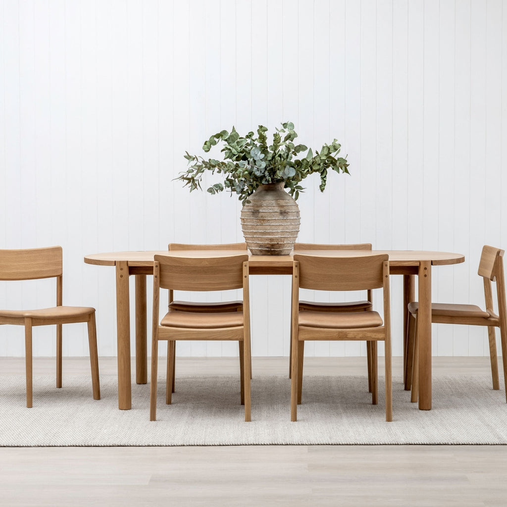 Oli Dining Table - Light Oak - Dining Tables Tolv Loom Collection Dubai