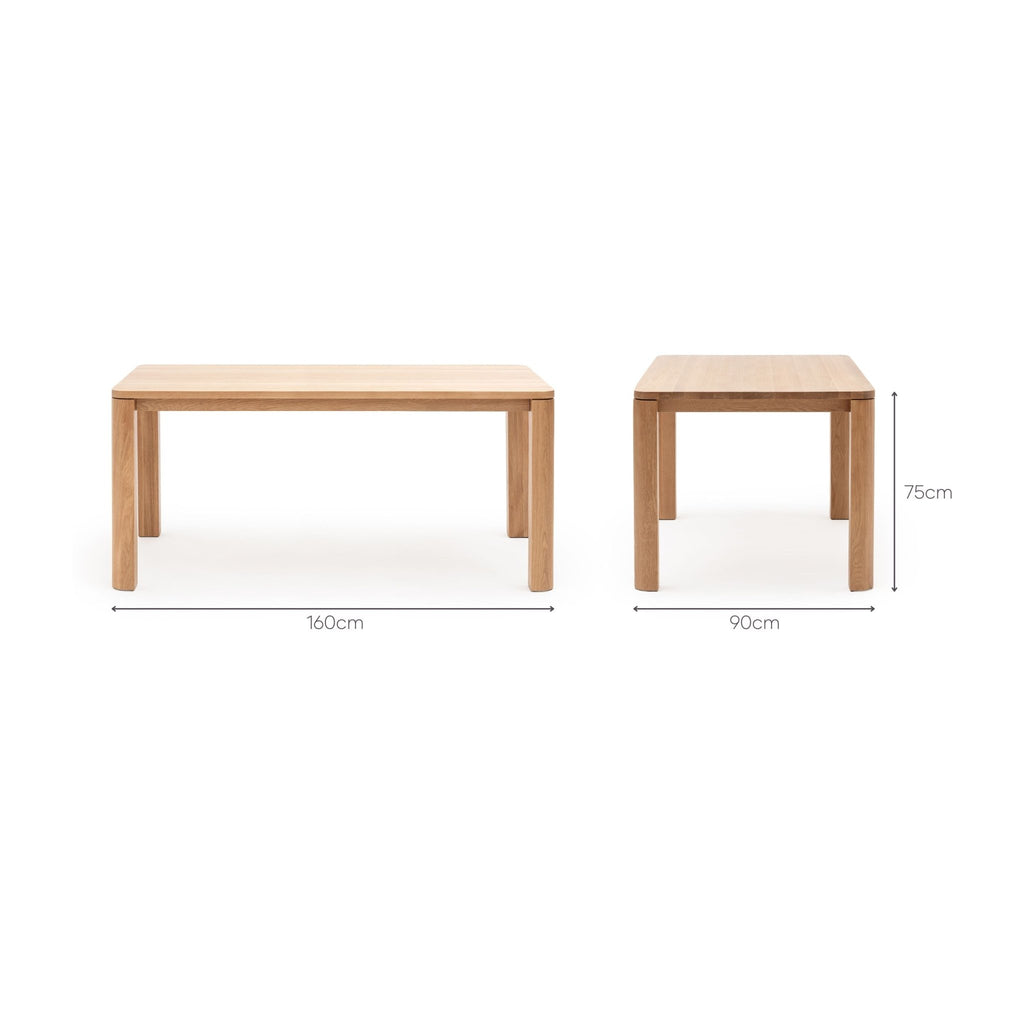 Oli Dining Table - Light Oak - Dining Tables Tolv Loom Collection Dubai
