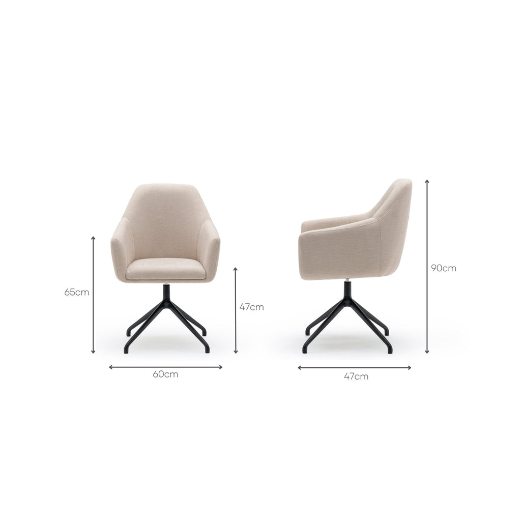 Oliver Desk Chair - Ecru - Loom Collection