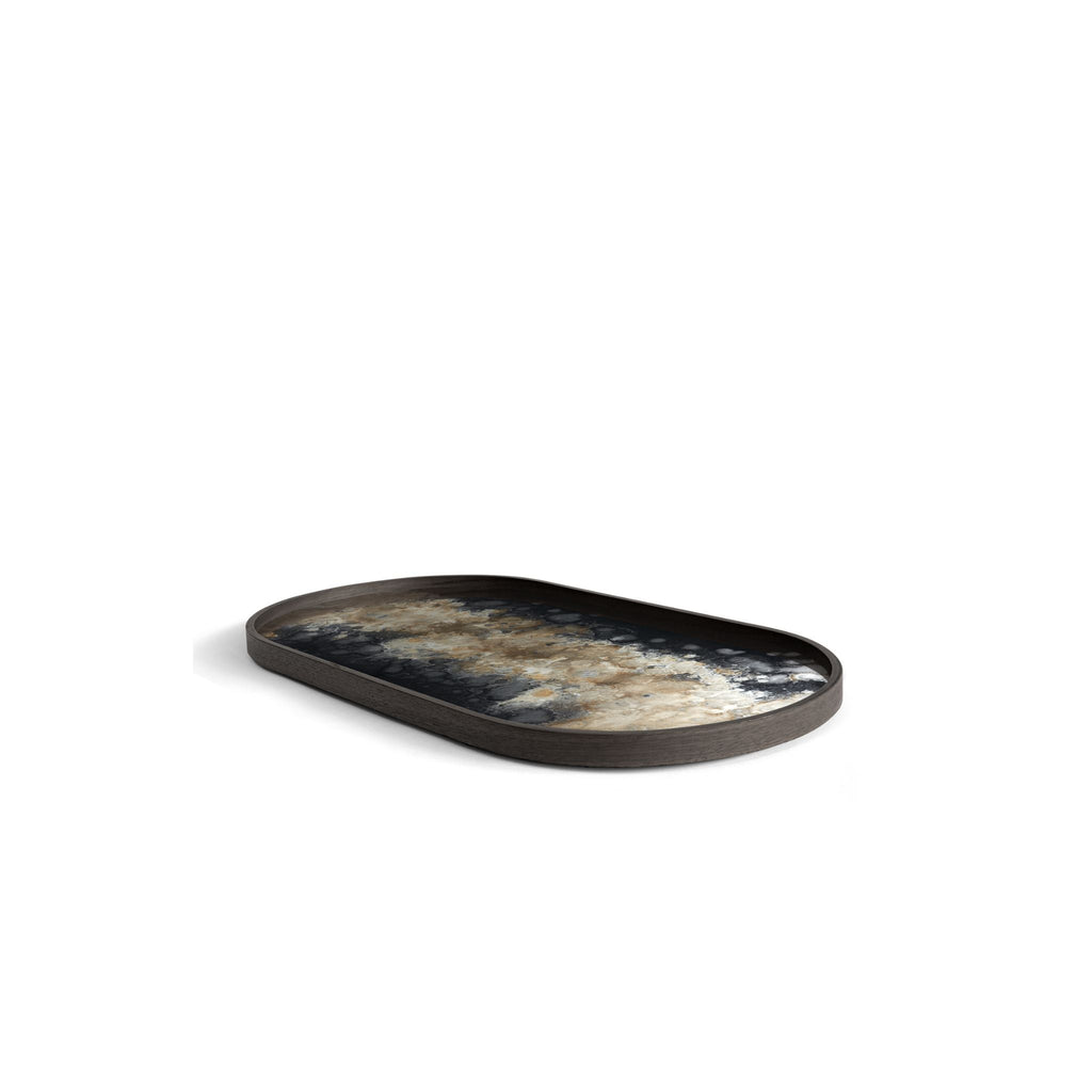 Organic Glass Tray - Black - Trays Ethnicraft Loom Collection Dubai