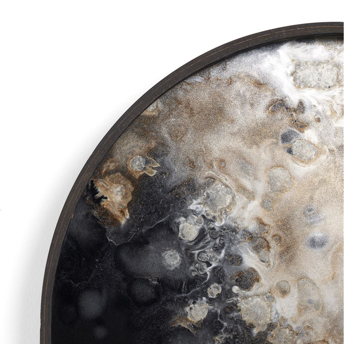 Organic Glass Tray - Black - Trays Ethnicraft Loom Collection Dubai