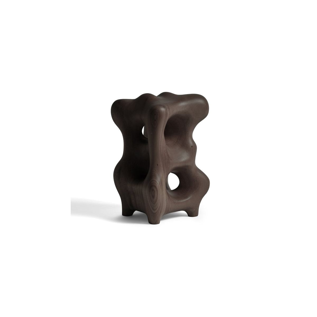 Organic Sculpture - Varnished Mahogany - Dark Brown