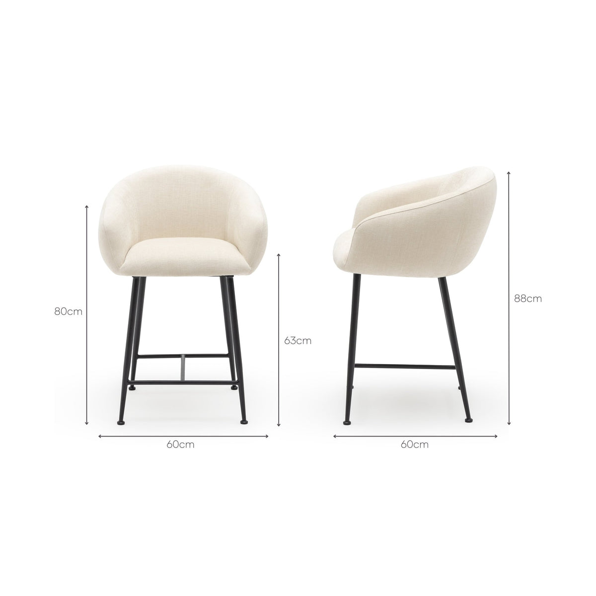 Orion Counter Chair - Cream