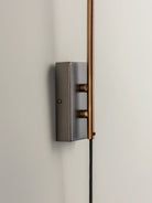 Orta - 1 Light Antique Silver And Burnish Brass Cone Wall Light