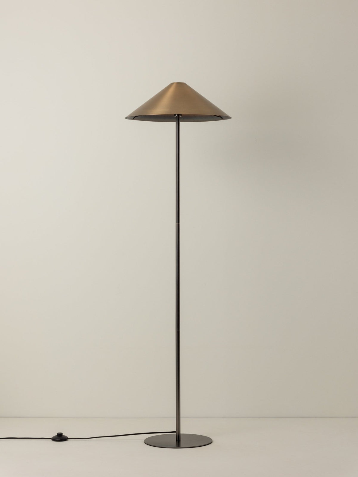Orta - 1 Light Antique Silver And Burnished Brass Floor Lamp