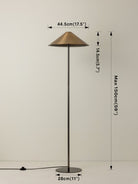 Orta - 1 Light Antique Silver And Burnished Brass Floor Lamp