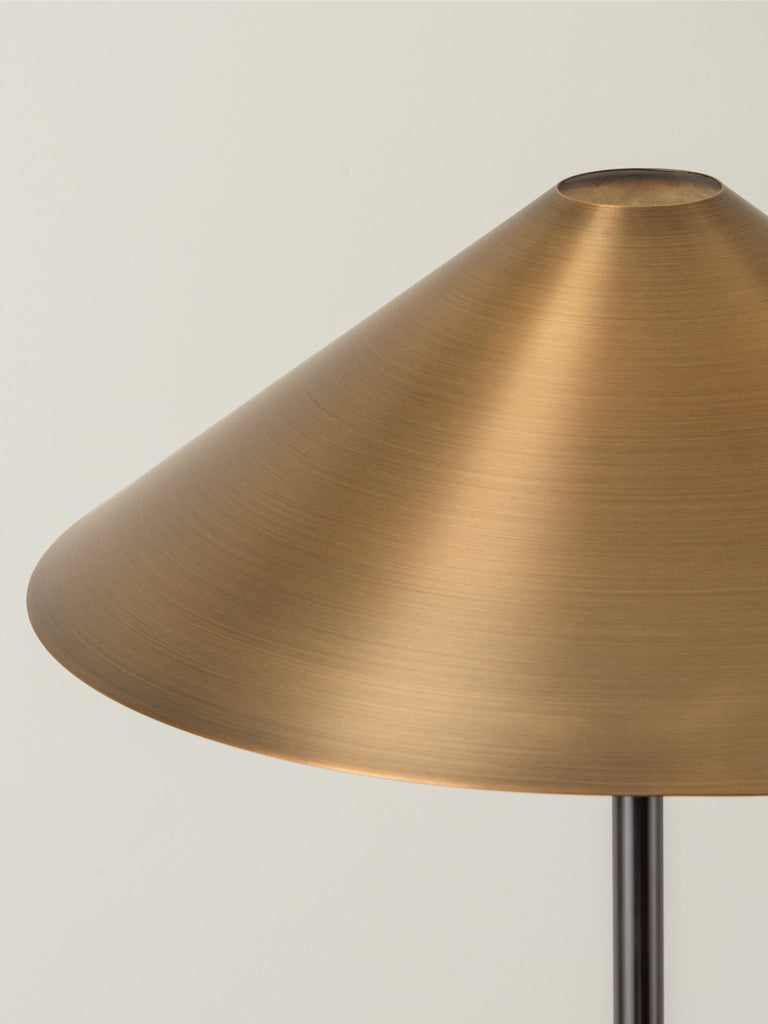 Orta - 1 Light Antique Silver And Burnished Brass Floor Lamp.