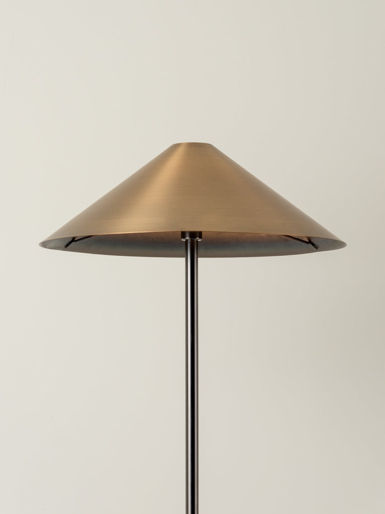 Orta - 1 Light Antique Silver And Burnished Brass Floor Lamp.