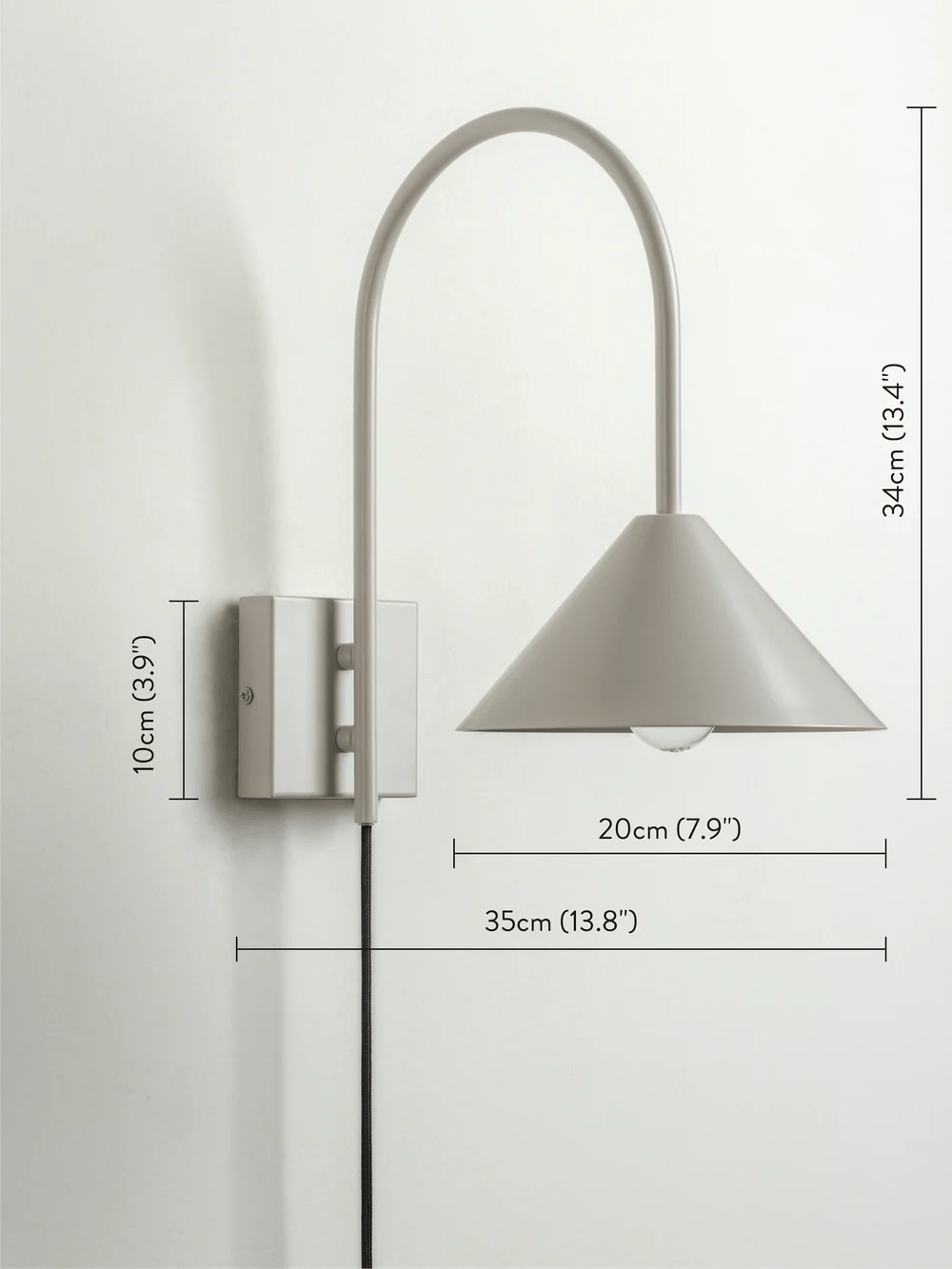 Orta - 1 Light Warm White Cone Wall Light