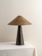 Orta - Aged Brass And Bronze Cone Table Lamp