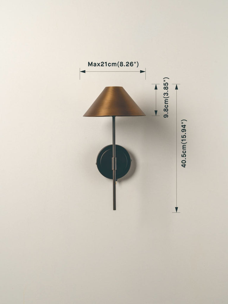 Orta - Aged Brass And Bronze Wall Light - Loom Collection