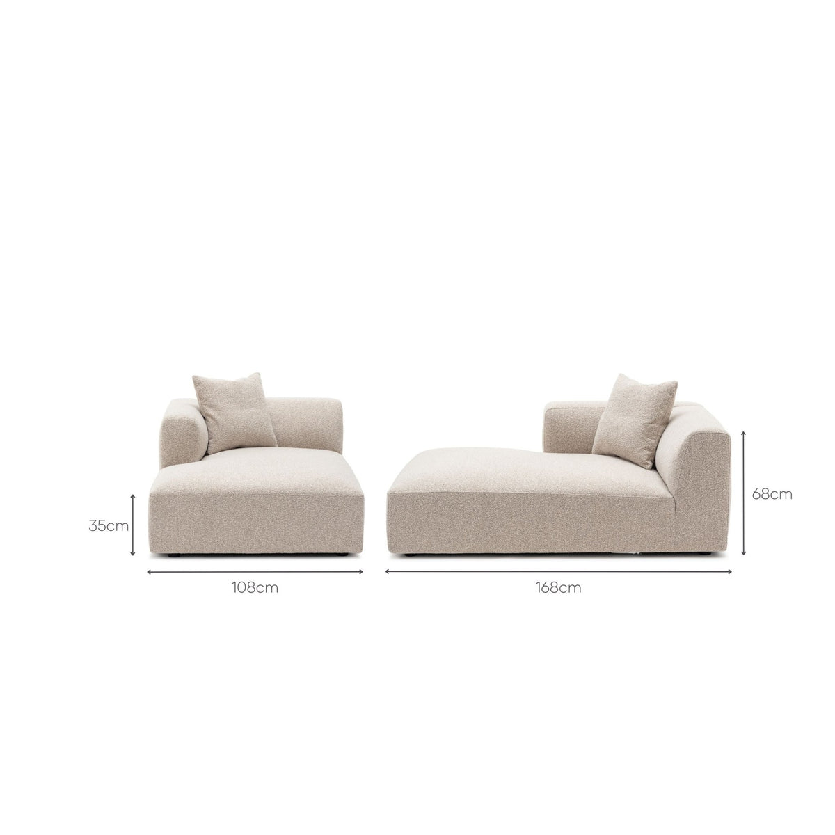 Osaka Left Chaise - Brown - Sofa Loom Collection Loom Collection Dubai