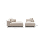 Osaka Right Chaise - Brown - Sofa Loom Collection Loom Collection Dubai