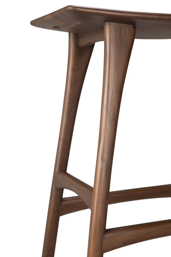 Osso Counter Stool - Varnished Teak - Brown - Loom Collection