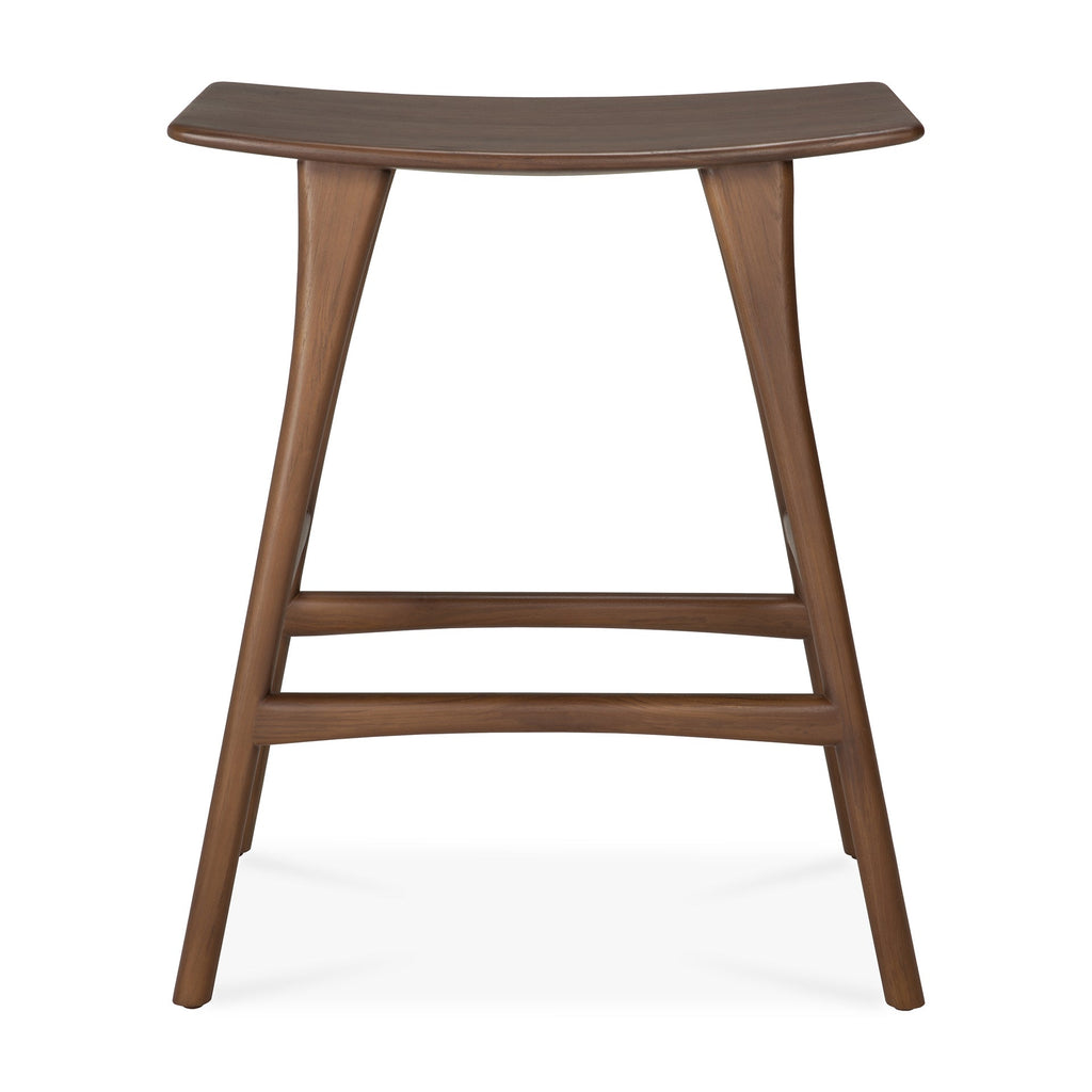 Osso Counter Stool - Varnished Teak - Brown - Loom Collection