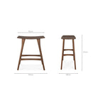 Osso Counter Stool - Varnished Teak - Bar & Counter Stools Ethnicraft Loom Collection Dubai