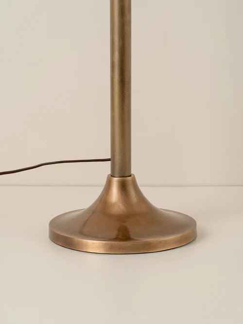 Ottino - Aged Brass And Linen Floor Lamp - Loom Collection