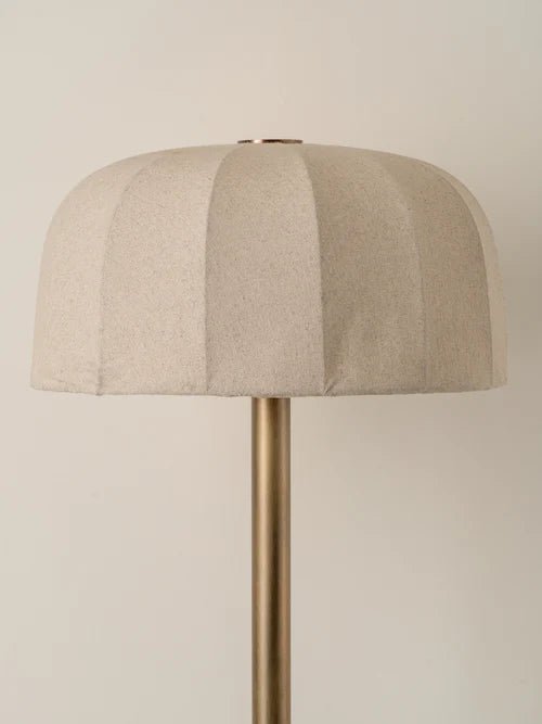 Ottino - Aged Brass And Linen Floor Lamp - Loom Collection