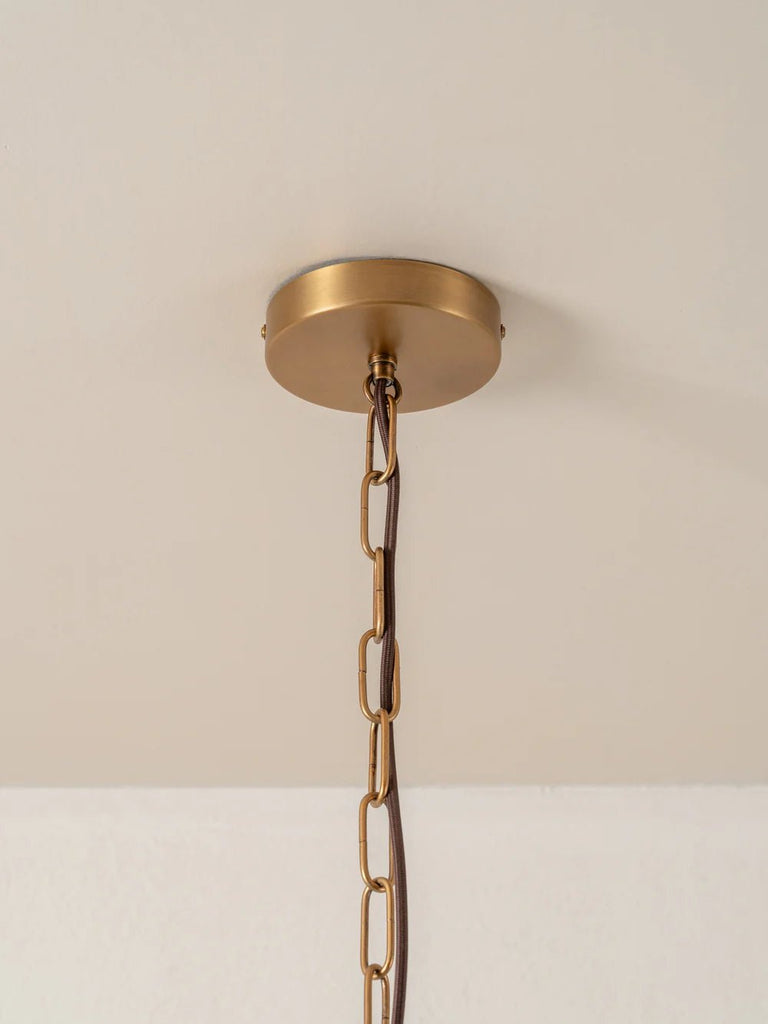 Ottino - Aged Brass And Linen Pendant - Loom Collection