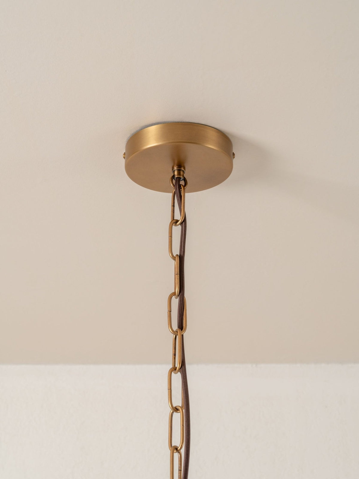 Ottino - Aged Brass And Linen Pendant