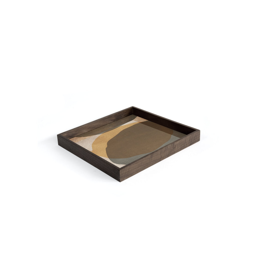 Overlapping Dots Square Glass Tray - Loom Collection