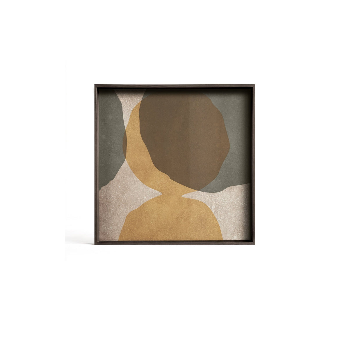 Overlapping Dots Square Glass Tray