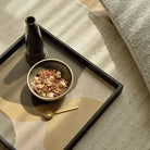 Overlapping Dots Square Glass Tray