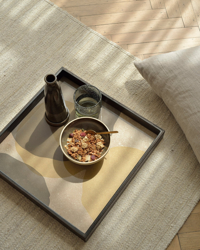 Overlapping Dots Square Glass Tray - Loom Collection