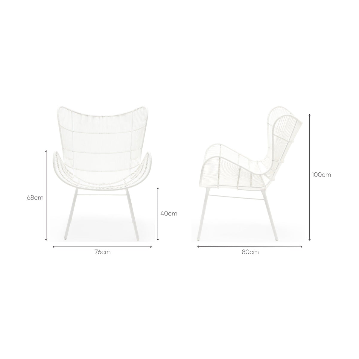 Palma Wingchair - Stonewhite