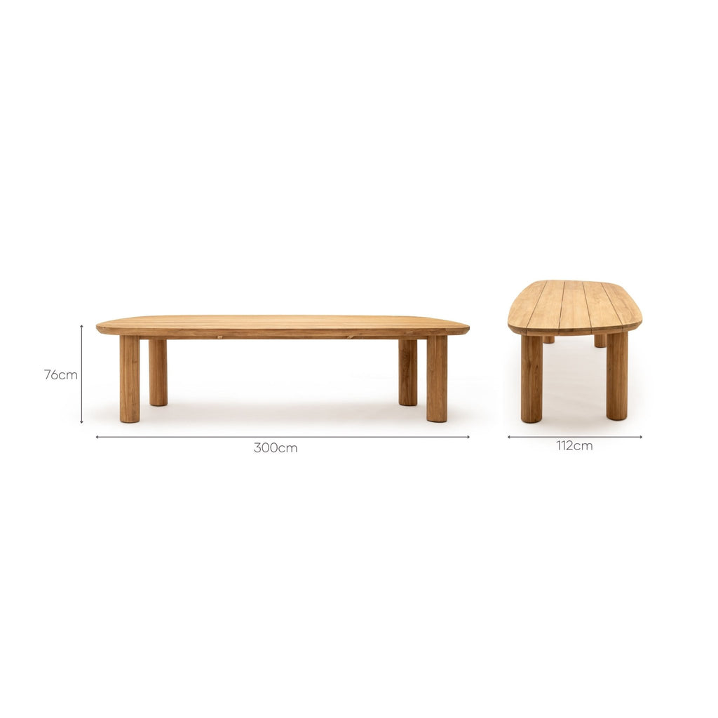 Parker Dining Table - Honey - Outdoor Dining Tables Loom Collection Loom Collection Dubai