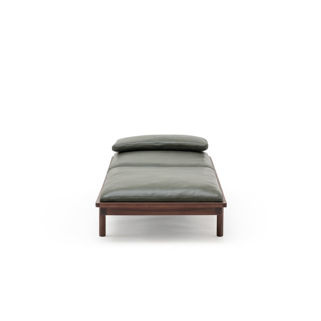 Pensive Daybed - Walnut & Kale Leather