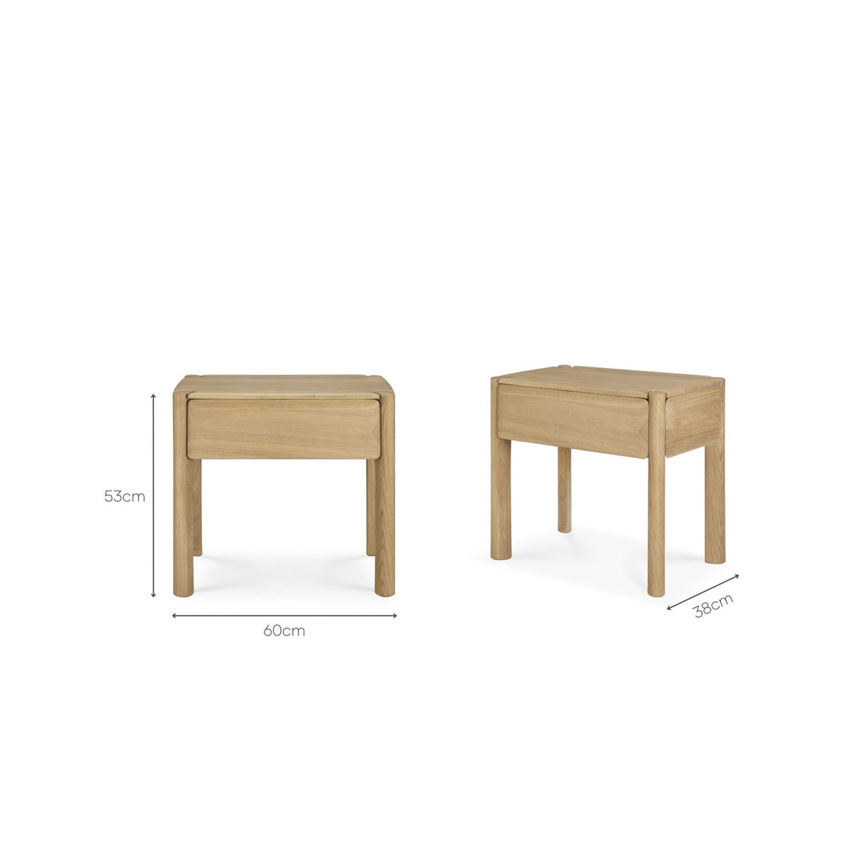 PI Bedside Table - Oak - Bedside Tables Ethnicraft Loom Collection Dubai
