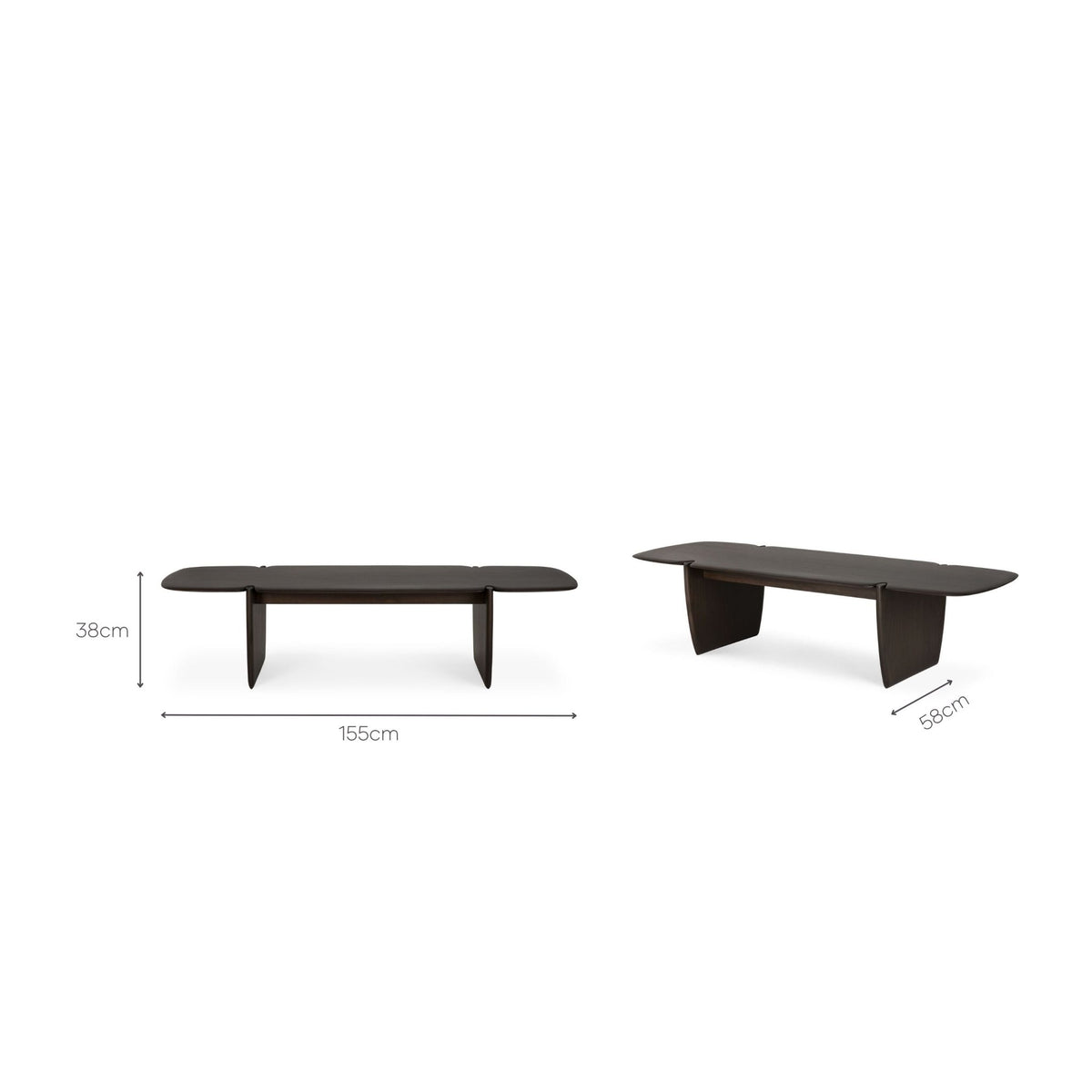 Pi Coffee Table - Mahogany - Dark Brown - Coffee Tables Ethnicraft Loom Collection Dubai