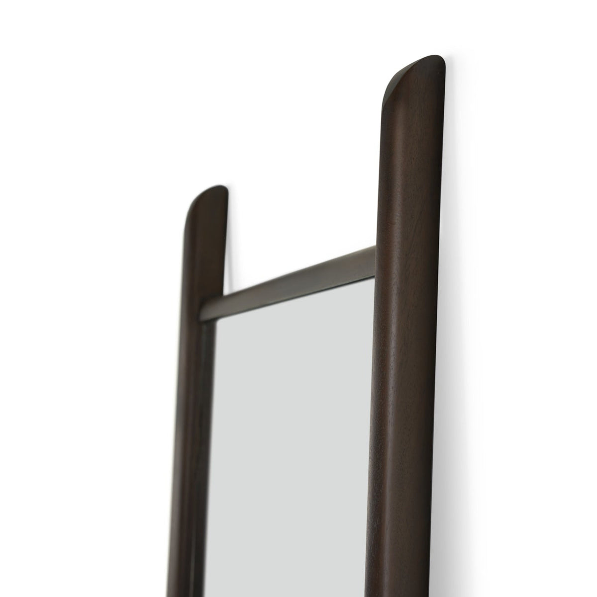 PI floor Mirror - Varnished Mahogany Frame - Dark Brown