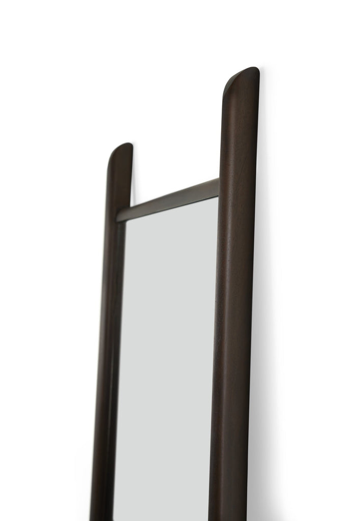 PI floor Mirror - Varnished Mahogany Frame - Dark Brown - Rectangular - Loom Collection