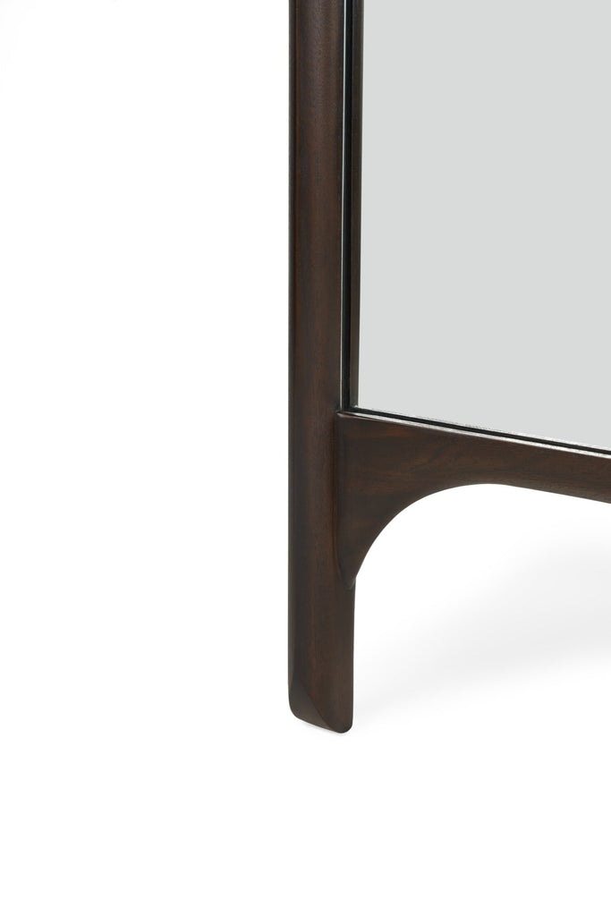 PI floor Mirror - Varnished Mahogany Frame - Dark Brown - Rectangular - Loom Collection