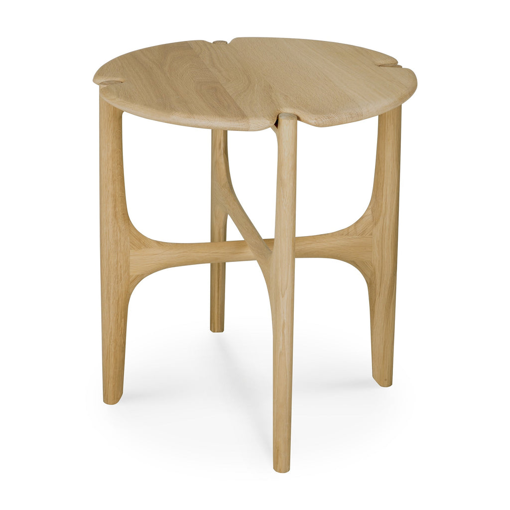 Pi Side Table - Varnished Oak - Round - Loom Collection