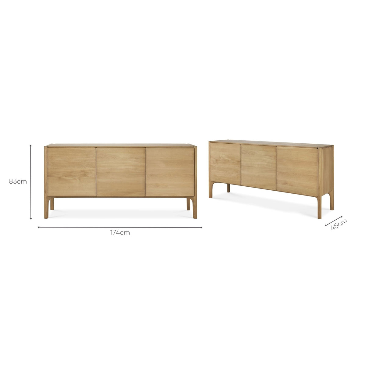 Pi Sideboard - Oak - Buffets & Sideboards Ethnicraft Loom Collection Dubai