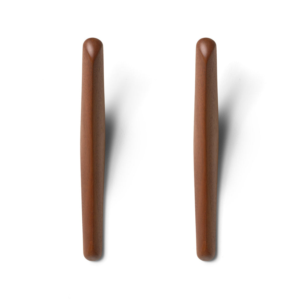 Pi Wall Hanger - Varnished Mahogany - Set Of 2 - Loom Collection