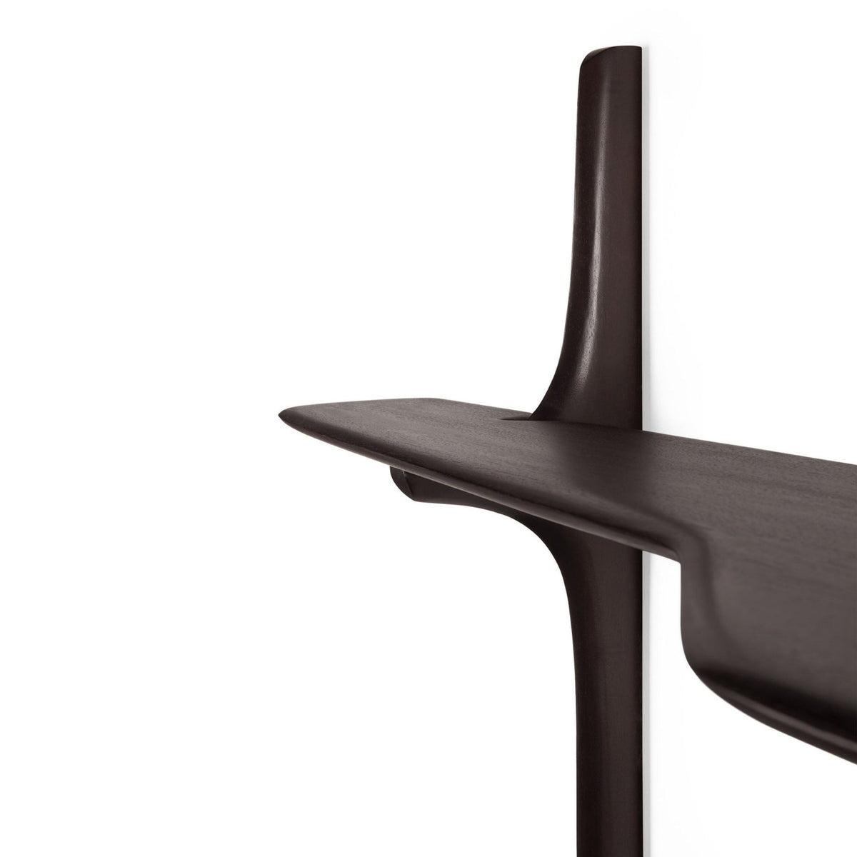 Pi Wall Shelf - Varnished Mahogany - Dark Brown - 1 Shelf - Shelving Ethnicraft Loom Collection Dubai