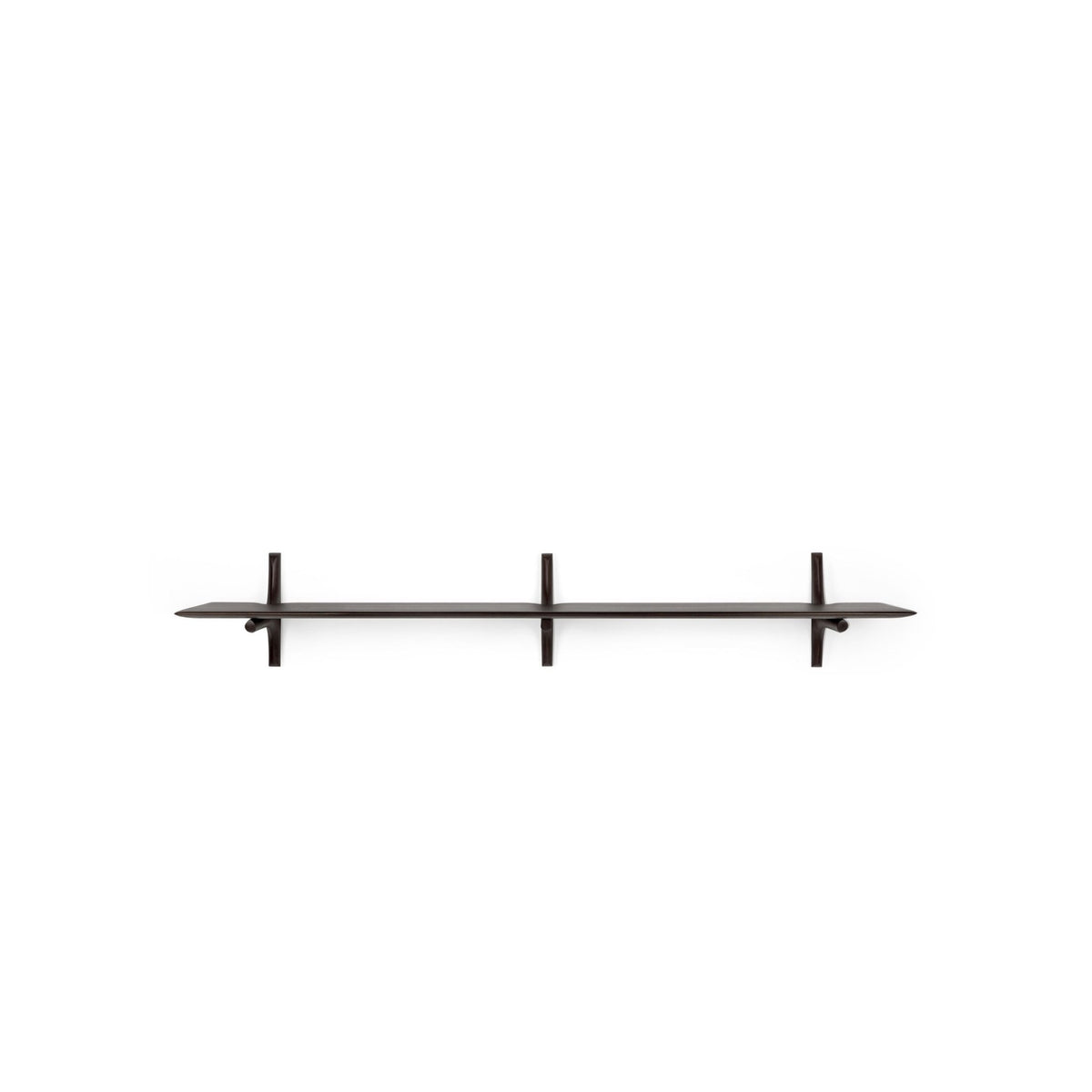 Pi Wall Shelf - Varnished Mahogany - Dark Brown - 1 Shelf - Shelving Ethnicraft Loom Collection Dubai