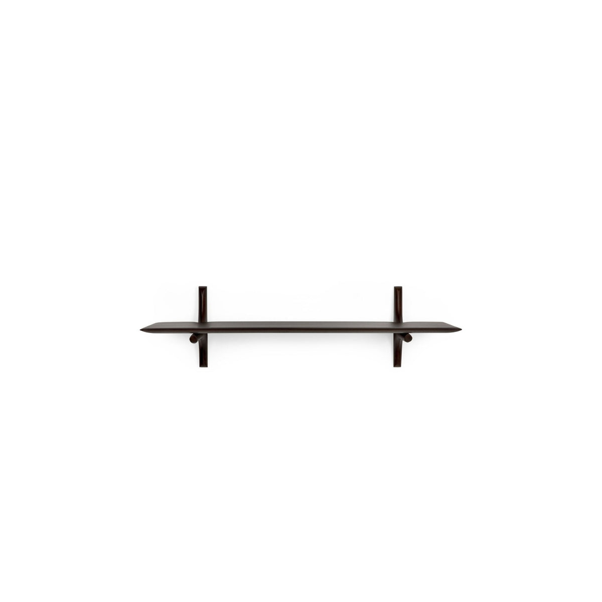 Pi Wall Shelf - Varnished Mahogany - Dark Brown - 1 Shelf - Shelving Ethnicraft Loom Collection Dubai