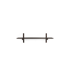Pi Wall Shelf - Varnished Mahogany - Dark Brown - 1 Shelf - Shelving Ethnicraft Loom Collection Dubai
