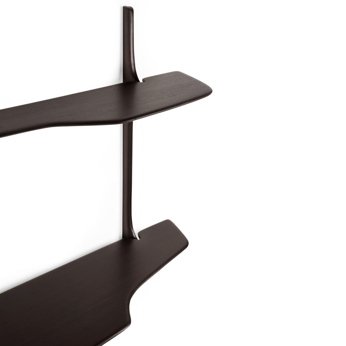 Pi Wall Shelf - Varnished Mahogany - Dark Brown - 1 Shelf - Shelving Ethnicraft Loom Collection Dubai