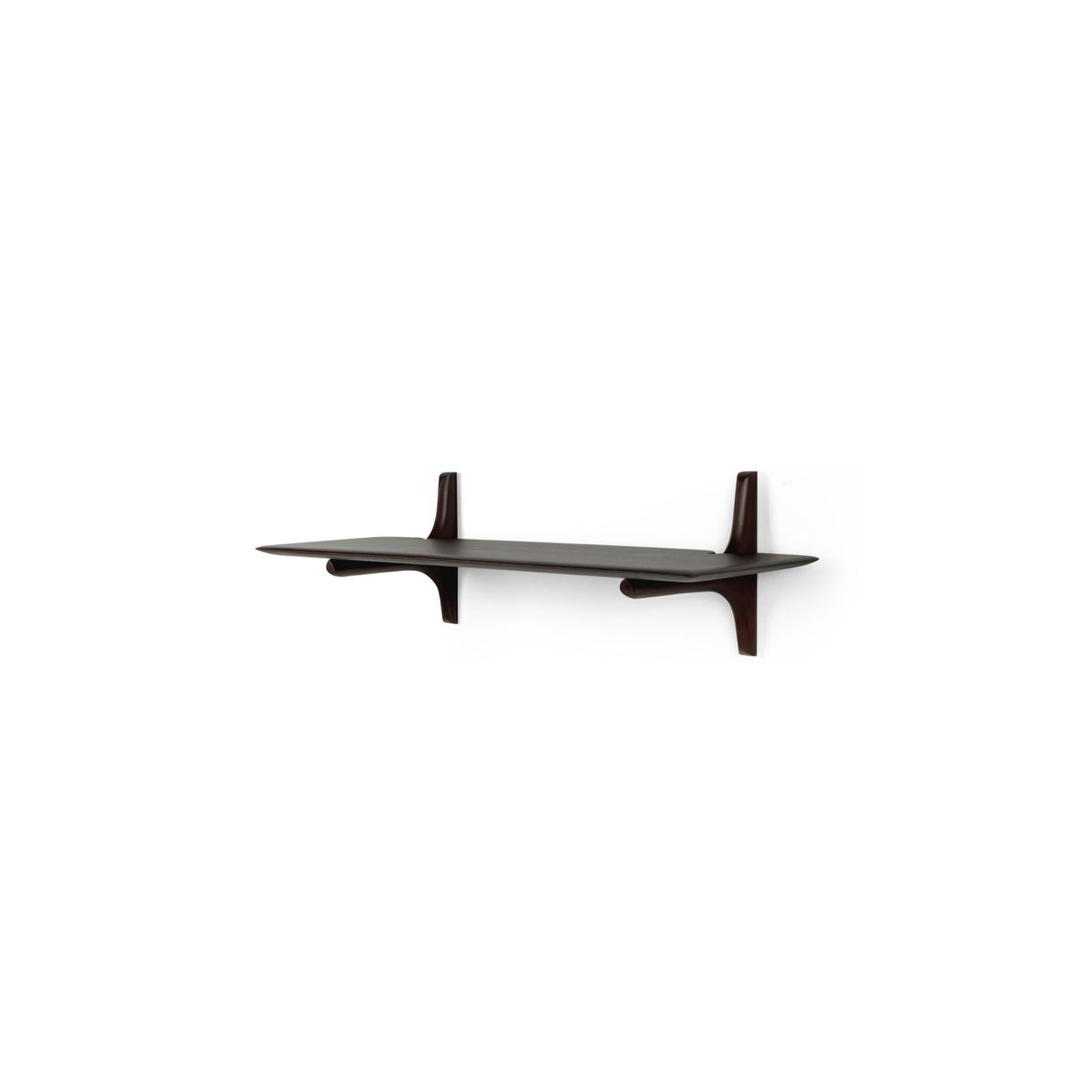 Pi Wall Shelf - Varnished Mahogany - Dark Brown - 1 Shelf - Shelving Ethnicraft Loom Collection Dubai