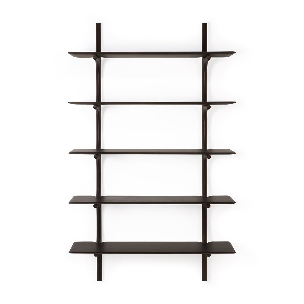 Pi Wall Shelf - Varnished Mahogany - Dark Brown - Loom Collection